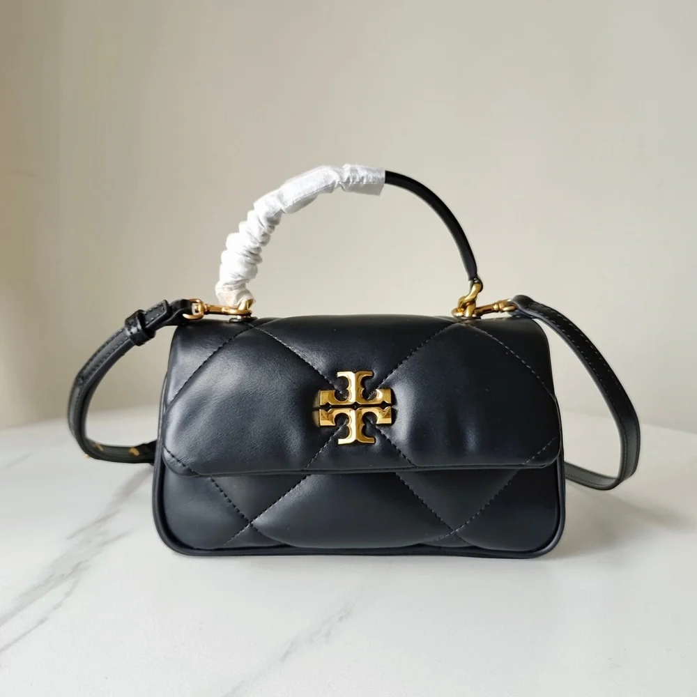 Tory Burch Kira Mini Top Handle Bag in Diamond Quilted Leather - Picture 1 of 9